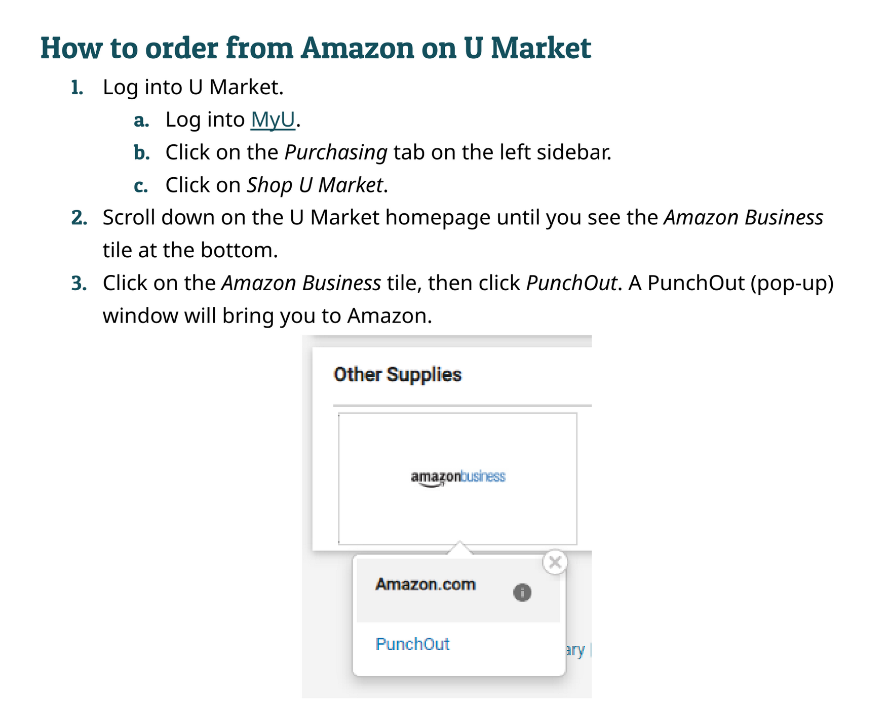 Screenshot of the the first few steps of the how-to guide